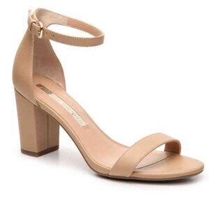 Audrey Brooke Nadine Sandals in Nude Leather